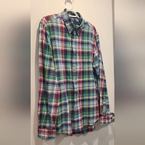 Plaid Button-Up Long-sleeve Ralph Lauren Mens Shirt